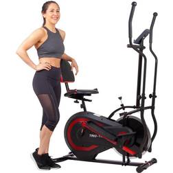 [BODY POWER] 2nd Gen, PATENTED 3 in 1 Exercise Machine, Elliptical with Seat Back Cushion, Upright Cycling, and Reclined Bike Modes Digital Computer Targets Different Body Parts, BRT5118